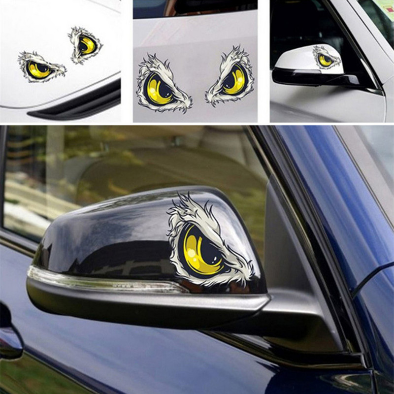 3D naljepnica za automobil Vodootporne reflektirajuće mačje oči Kreativno bočno retrovizor Smiješne ukrasne naljepnice Dodaci za automobile