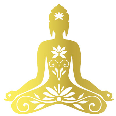 Buddha Silhouette αυτοκόλλητο βινυλίου Διακόσμηση παραθύρου αυτοκινήτου, Χαλκομανίες φορητού υπολογιστή για διαλογισμό γιόγκα για Apple MacBook Pro / Air Decoration