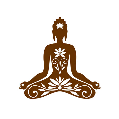 Buddha Silhouette αυτοκόλλητο βινυλίου Διακόσμηση παραθύρου αυτοκινήτου, Χαλκομανίες φορητού υπολογιστή για διαλογισμό γιόγκα για Apple MacBook Pro / Air Decoration