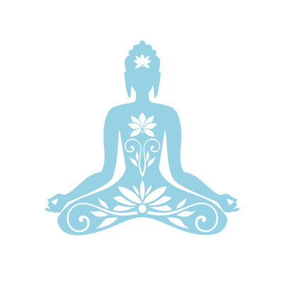 Buddha Silhouette αυτοκόλλητο βινυλίου Διακόσμηση παραθύρου αυτοκινήτου, Χαλκομανίες φορητού υπολογιστή για διαλογισμό γιόγκα για Apple MacBook Pro / Air Decoration