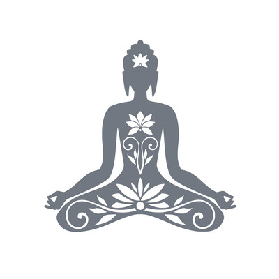 Buddha Silhouette αυτοκόλλητο βινυλίου Διακόσμηση παραθύρου αυτοκινήτου, Χαλκομανίες φορητού υπολογιστή για διαλογισμό γιόγκα για Apple MacBook Pro / Air Decoration