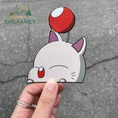 EARLFAMILY 13 cm x 10 cm rajzfilm Moogle Peeker autómatrica Final Fantasy kabalája Chibi nagy fejmatrica ablak autó lökhárító díszítése