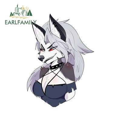 EARLFAMILY 13cm x 11,0cm Loona Middle Finger Helluva Boss autómatricák Vinyl matrica fényvédő motorkerékpár grafika autós áruk