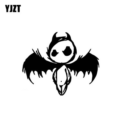YJZT 14.3*11.8CM Oem Unfriendly Dark Angel Devil Covering the Body Silhoutte Cool Car Sticker Decal Black/Silver Vinyl C20-1628