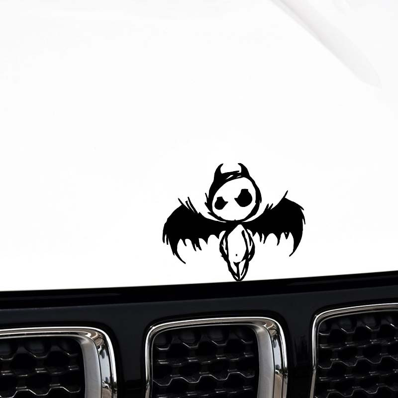 YJZT 14,3*11,8CM Oem barátságtalan Dark Angel Devil, amely a karosszériát eltakarja Silhoutte Cool autómatrica matrica fekete/ezüst vinyl C20-1628