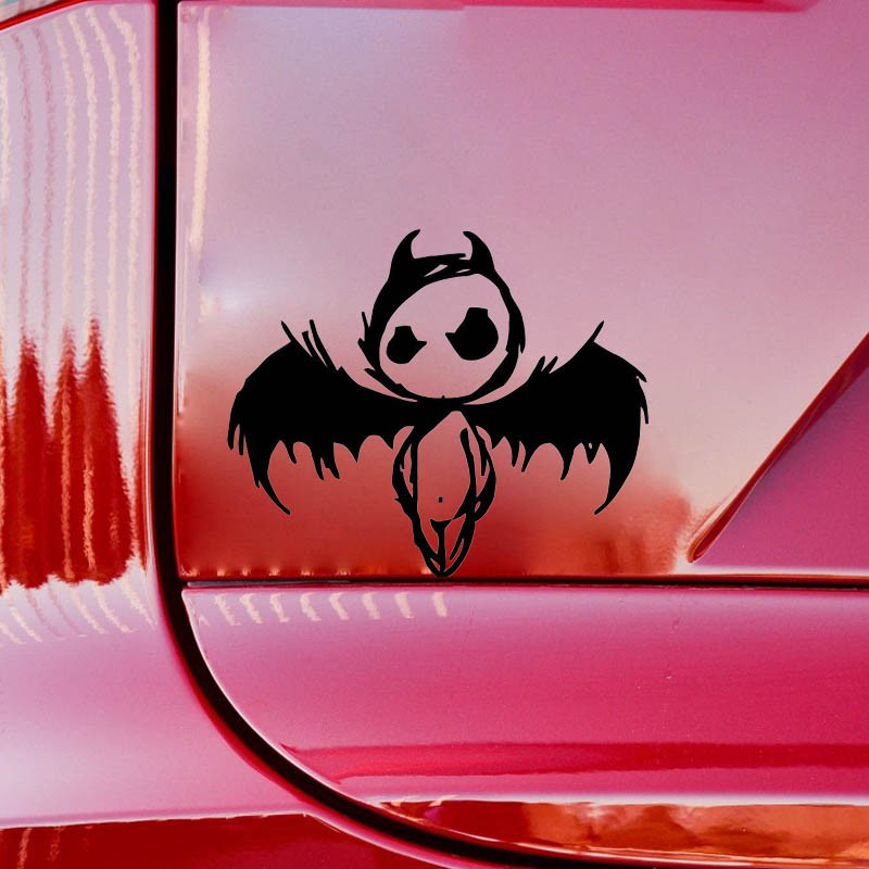 YJZT 14,3*11,8CM Oem barátságtalan Dark Angel Devil, amely a karosszériát eltakarja Silhoutte Cool autómatrica matrica fekete/ezüst vinyl C20-1628
