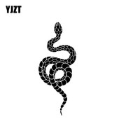 YJZT 6,7CM*16,3CM Προφυλακτήρας Horror Snake Δημιουργική διακόσμηση Αυτοκόλλητο αυτοκινήτου Vinyl Decal Μαύρο/Ασημί C4-1538