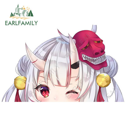 EARLFAMILY 13cm x 11,4cm για Hololive Nakiri Ayame Peeking Αυτοκόλλητα Αυτοκινήτου Βινυλίου Παρμπρίζ Παράθυρα Αυτοκόλλητα Διακοσμητικά γκράφιτι
