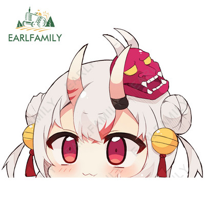 EARLFAMILY 13cm x 11,4cm για Hololive Nakiri Ayame Peeking Αυτοκόλλητα Αυτοκινήτου Βινυλίου Παρμπρίζ Παράθυρα Αυτοκόλλητα Διακοσμητικά γκράφιτι