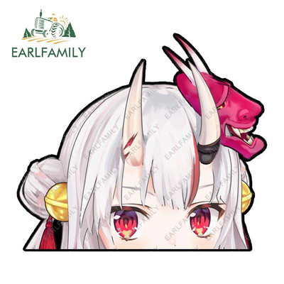 EARLFAMILY 13cm x 11,4cm για Hololive Nakiri Ayame Peeking Αυτοκόλλητα Αυτοκινήτου Βινυλίου Παρμπρίζ Παράθυρα Αυτοκόλλητα Διακοσμητικά γκράφιτι