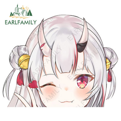 EARLFAMILY 13cm x 11,4cm για Hololive Nakiri Ayame Peeking Αυτοκόλλητα Αυτοκινήτου Βινυλίου Παρμπρίζ Παράθυρα Αυτοκόλλητα Διακοσμητικά γκράφιτι
