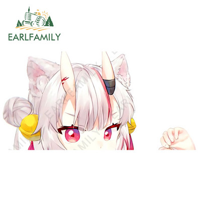 EARLFAMILY 13cm x 11,4cm για Hololive Nakiri Ayame Peeking Αυτοκόλλητα Αυτοκινήτου Βινυλίου Παρμπρίζ Παράθυρα Αυτοκόλλητα Διακοσμητικά γκράφιτι