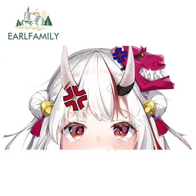 EARLFAMILY 13cm x 11,4cm για Hololive Nakiri Ayame Peeking Αυτοκόλλητα Αυτοκινήτου Βινυλίου Παρμπρίζ Παράθυρα Αυτοκόλλητα Διακοσμητικά γκράφιτι