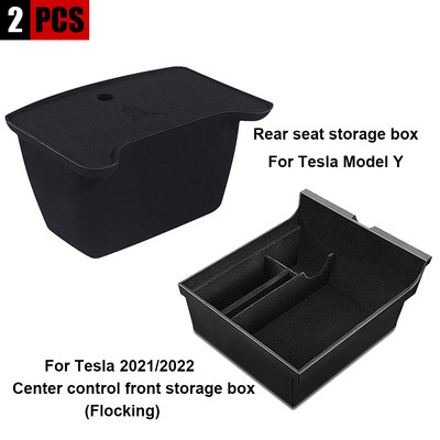 Pentru Tesla Model 3 2021 Model Y 2022 Cutie de depozitare Cotieră centrală Cutie ascunsă Suport pahare Organizator interior Accesorii auto