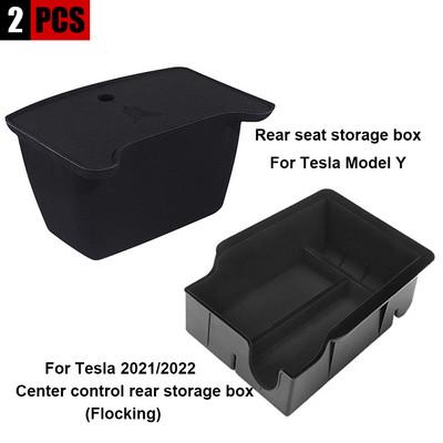Pentru Tesla Model 3 2021 Model Y 2022 Cutie de depozitare Cotieră centrală Cutie ascunsă Suport pahare Organizator interior Accesorii auto