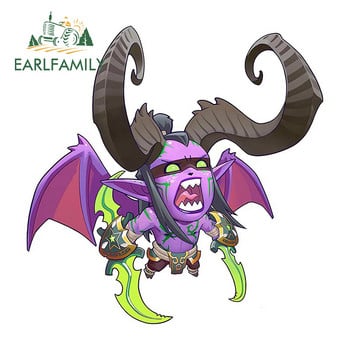 EARLFAMILY 13 εκ. World of Warcraft Illidan Stormrage Sylvanas Tyrande Αυτοκόλλητα αυτοκινήτου Προσωπικότητα Δημιουργικό Αυτοκόλλητο Παράθυρο Στυλ αυτοκινήτου