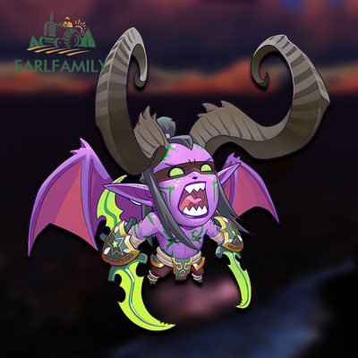 EARLFAMILY 13 cm World of Warcraft Illidan Stormrage Sylvanas Tyrande Autocolante pentru mașină Personalitate Creativă Decal Windows Car Styling