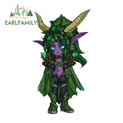 EARLFAMILY 13 εκ. World of Warcraft Illidan Stormrage Sylvanas Tyrande Αυτοκόλλητα αυτοκινήτου Προσωπικότητα Δημιουργικό Αυτοκόλλητο Παράθυρο Στυλ αυτοκινήτου