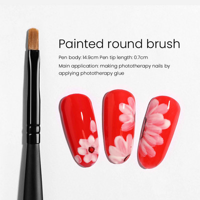 MAYCHAO Σετ βούρτσας νυχιών Βούρτσα μανικιούρ Ακρυλική υγρή πούδρα σκάλισμα με εξαιρετικά λεπτή γραμμή σχεδίασης στυλό UV gel βούρτσα νυχιών Εργαλεία μακιγιάζ
