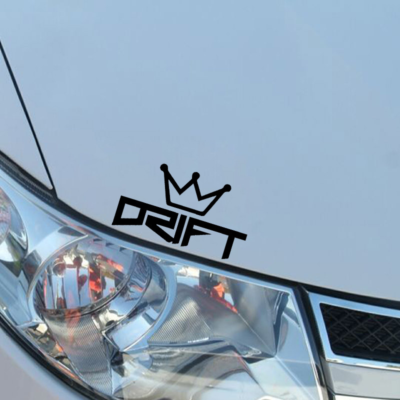 QYPF 15.5cm*8.9cm DRIFT KING Fashion Decor Vinyl Auto Naljepnica Decal Crno Srebrni Dodaci C15-1497