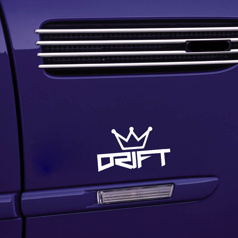 QYPF 15.5cm*8.9cm DRIFT KING Fashion Decor Vinyl Auto Naljepnica Decal Crno Srebrni Dodaci C15-1497