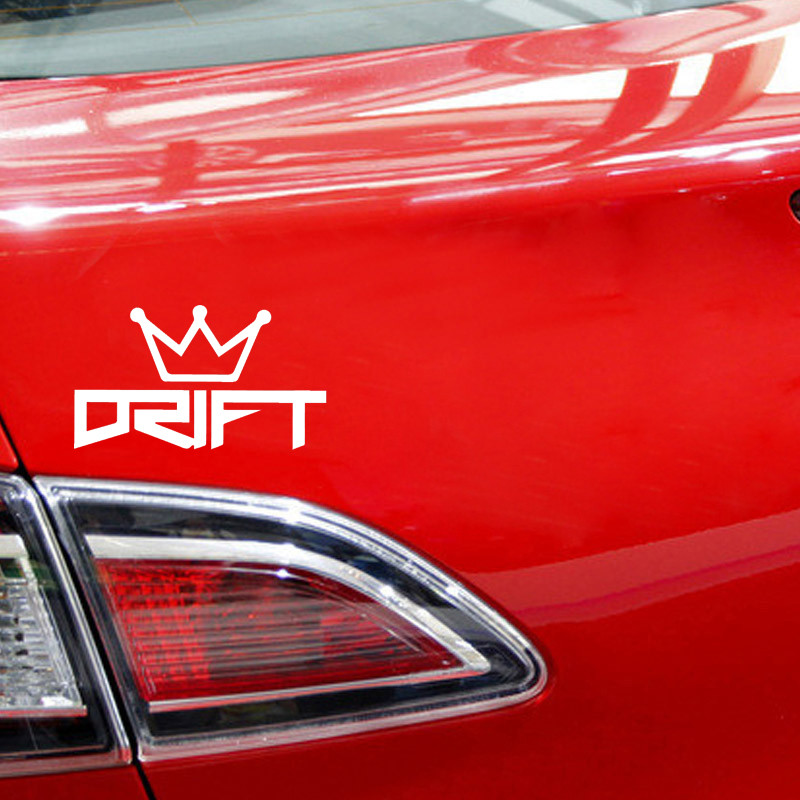 QYPF 15.5cm*8.9cm DRIFT KING Fashion Decor Vinyl Auto Naljepnica Decal Crno Srebrni Dodaci C15-1497