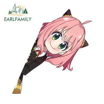 EARLFAMILY 13cm For Spy x Family Anya Peeker Αυτοκόλλητα αυτοκινήτου Anime Παράθυρα Μοτοσικλέτα Αυτοκόλλητα Αδιάβροχα RV JDM Αξεσουάρ αυτοκινήτου