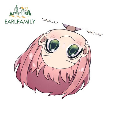 EARLFAMILY 13cm za Spy x Family Anya Peeker Naljepnice za automobile Anime Windows Motociklistička naljepnica Vodootporna RV JDM Dodaci za automobile