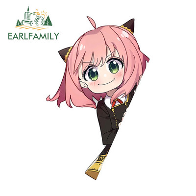 EARLFAMILY 13cm za Spy x Family Anya Peeker Naljepnice za automobile Anime Windows Motociklistička naljepnica Vodootporna RV JDM Dodaci za automobile