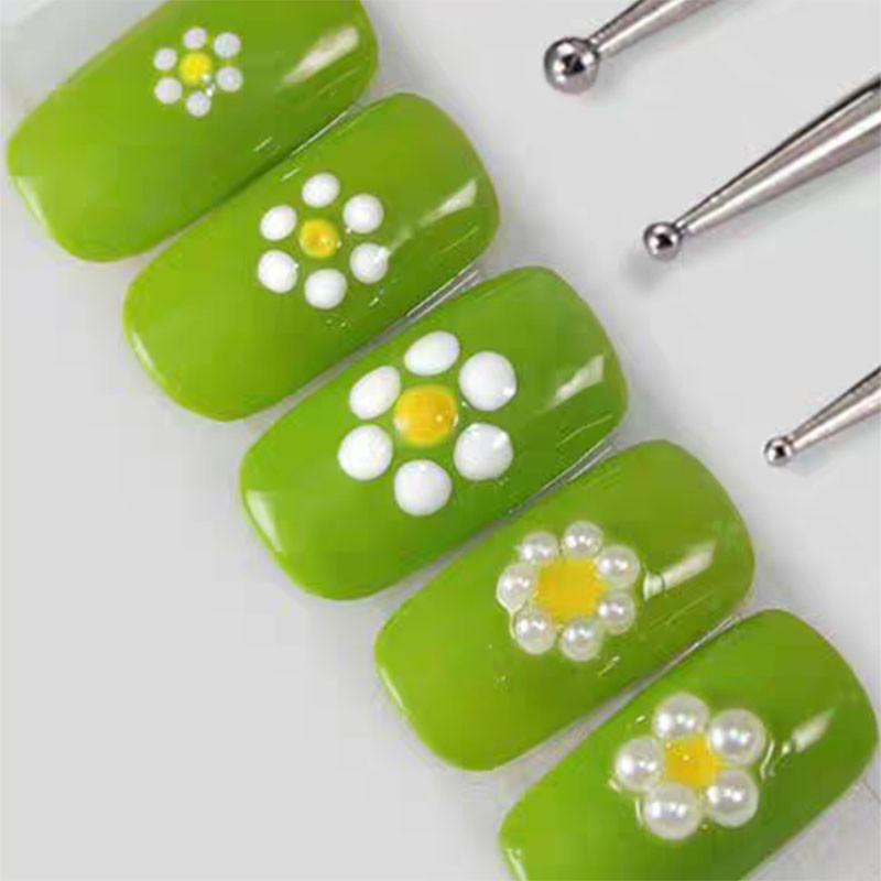 5 komada / set Profesionalni dozator alata za nokte Ukrasna akrilna drška Alati za ukrašavanje noktiju Olovka za doziranje noktiju