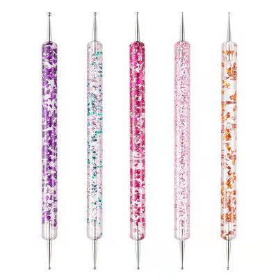 5gab/komplekts Nail Art Dotting Tool Things for Nail Drawing Pen Manikīra vaska zīmulis akmeņiem Picker Nails Aksesuāri un instrumenti