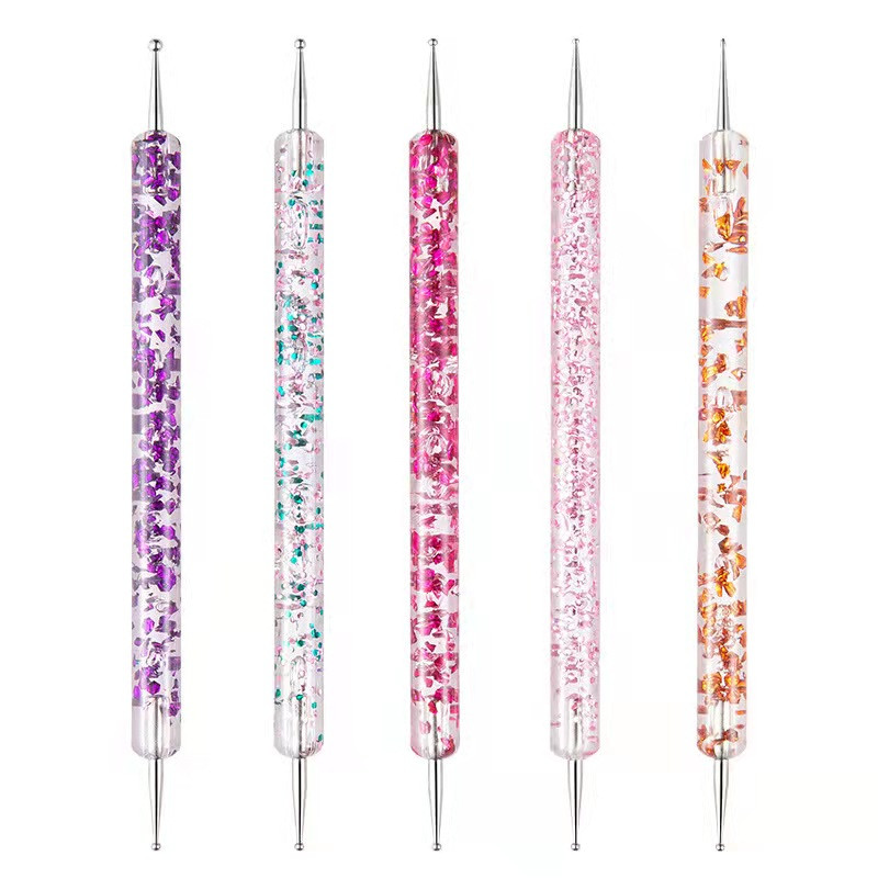 5 vnt. / rinkinys Nail Art Dotting Tool Daiktai nagų piešimui pieštukui Manikiūro vaško pieštukas akmenims Picker Nagų priedai ir įrankiai