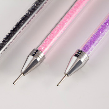 Двустранна восъчна акрилна дръжка Gem Pick Up Pencil For Nail Rhinestones Picker Dotting Pen Crystal Diamond Pick Up Pencil