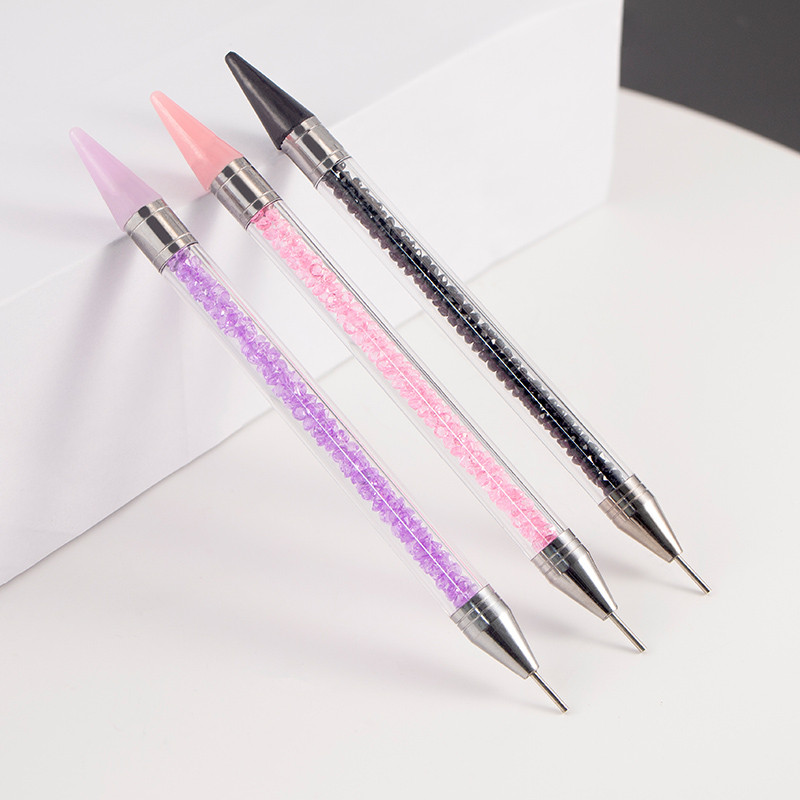 Μολύβι με ακρυλική λαβή με κερί διπλής όψης για στρας νυχιών Picker dotting στυλό Κρυστάλλινο Diamond Pick Up Pen