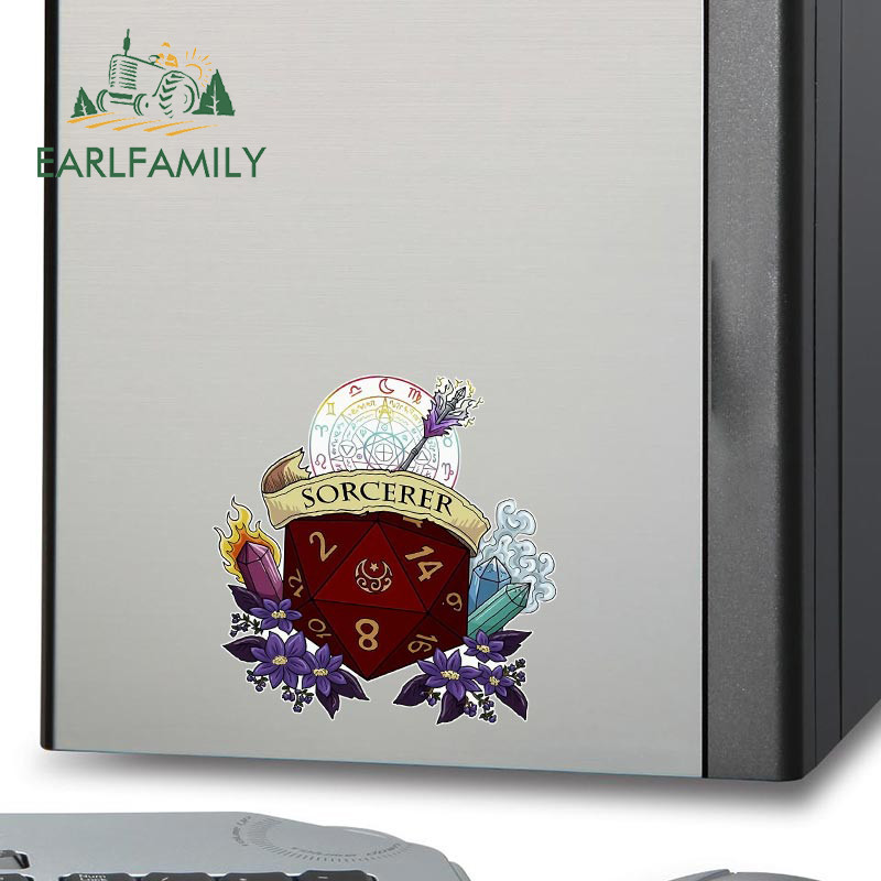 EARLFAMILY 13 cm x 12,4 cm Dnd Sorcerer autómatricák Személyiség Occlusion Scratch matricák Autótartozékok Lakókocsi dekoráció