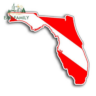 EARLFAMILY DIVE NAKED Αυτοκόλλητο αυτοκινήτου Vinyl Scuba Diving Flag Spear Fishing Funny Beach Decal Car Styling Αδιάβροχα αξεσουάρ αυτοκινήτου