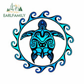 EARLFAMILY 13cm για Tribal Turtle Creative Αυτοκόλλητο Αυτοκινήτου Κλιματιστικό Cartoon Decal Personality VAN RV Αντηλιακό στυλ αυτοκινήτου