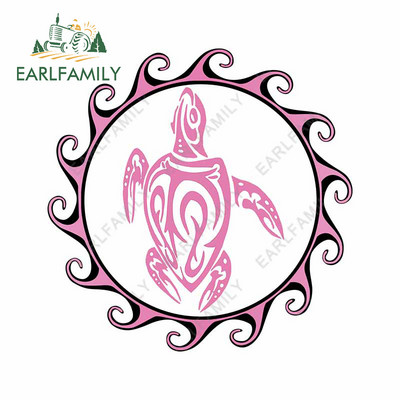 EARLFAMILY 13cm για Tribal Turtle Creative Αυτοκόλλητο Αυτοκινήτου Κλιματιστικό Cartoon Decal Personality VAN RV Αντηλιακό στυλ αυτοκινήτου