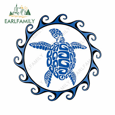 EARLFAMILY 13cm για Tribal Turtle Creative Αυτοκόλλητο Αυτοκινήτου Κλιματιστικό Cartoon Decal Personality VAN RV Αντηλιακό στυλ αυτοκινήτου