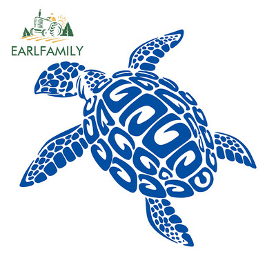 EARLFAMILY 13cm για Tribal Turtle Creative Αυτοκόλλητο Αυτοκινήτου Κλιματιστικό Cartoon Decal Personality VAN RV Αντηλιακό στυλ αυτοκινήτου