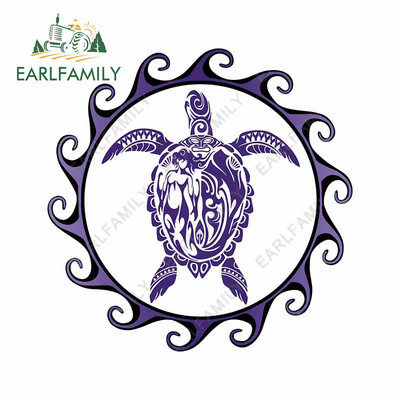 EARLFAMILY 13cm για Tribal Turtle Creative Αυτοκόλλητο Αυτοκινήτου Κλιματιστικό Cartoon Decal Personality VAN RV Αντηλιακό στυλ αυτοκινήτου