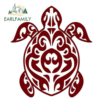 EARLFAMILY 13cm για Tribal Turtle Creative Αυτοκόλλητο Αυτοκινήτου Κλιματιστικό Cartoon Decal Personality VAN RV Αντηλιακό στυλ αυτοκινήτου