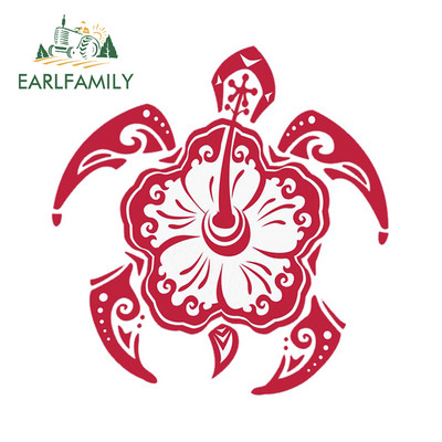 EARLFAMILY 13cm για Tribal Turtle Creative Αυτοκόλλητο Αυτοκινήτου Κλιματιστικό Cartoon Decal Personality VAN RV Αντηλιακό στυλ αυτοκινήτου