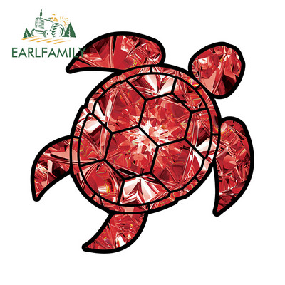 EARLFAMILY 13cm για Tribal Turtle Creative Αυτοκόλλητο Αυτοκινήτου Κλιματιστικό Cartoon Decal Personality VAN RV Αντηλιακό στυλ αυτοκινήτου