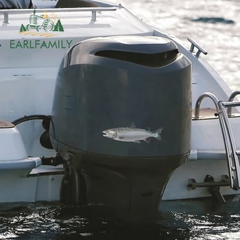 EARLFAMILY 13cm For Salmon Αυτοκόλλητα Αυτοκόλλητα Αυτοκινήτου Προσωπικότητα Αυτοκόλλητα Αυτοκινήτου Βινυλίου Μοτοσικλέτας Υλικό Αδιάβροχο Για Διακόσμηση RV SUV JDM