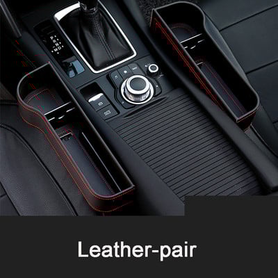 PU bőr autósülés rés tárolódoboz pohár többfunkciós zsebfogó rendszerező telefon üvegpoharak tartó autós kiegészítők