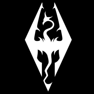 YJZT 6,5 cm * 12,5 cm Skyrim stílusú Art Dragon vinil autómatricák motorkerékpár matrica fekete/ezüst S6-3054
