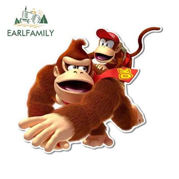 EARLFAMILY 13cm για Arcade Donkey Kong Αυτοκόλλητο Αυτοκινήτου Snowboard Styling Αυτοκινήτου Αυτοκόλλητο Βινυλίου Υλικό Διακόσμηση πορτμπαγκάζ για φορητό υπολογιστή