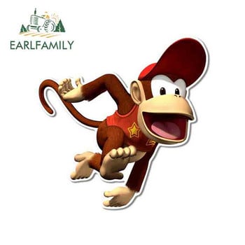 EARLFAMILY 13cm για Arcade Donkey Kong Αυτοκόλλητο Αυτοκινήτου Snowboard Styling Αυτοκινήτου Αυτοκόλλητο Βινυλίου Υλικό Διακόσμηση πορτμπαγκάζ για φορητό υπολογιστή