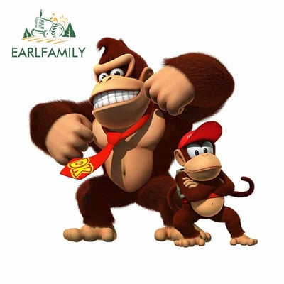 EARLFAMILY 13cm για Arcade Donkey Kong Αυτοκόλλητο Αυτοκινήτου Snowboard Styling Αυτοκινήτου Αυτοκόλλητο Βινυλίου Υλικό Διακόσμηση πορτμπαγκάζ για φορητό υπολογιστή